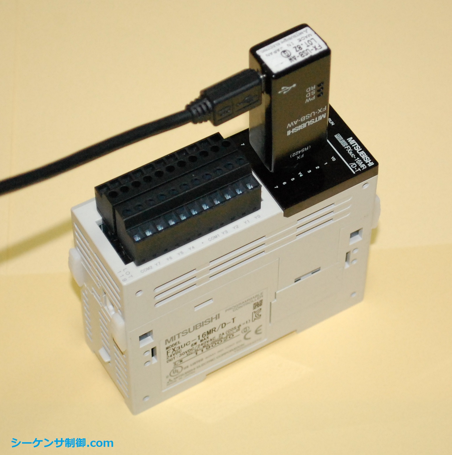 基礎編 三菱シーケンサ（FX3UC) USBでパソコンに接続(GX-Works2 